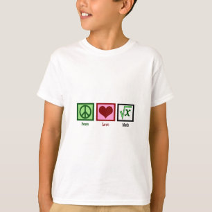 Peace Love Math Kids T-Shirt