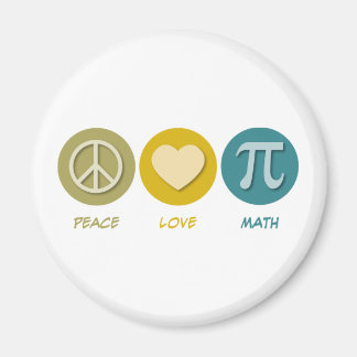 Peace Love Math Magnet