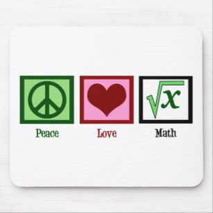 Peace Love Math Mouse Pad