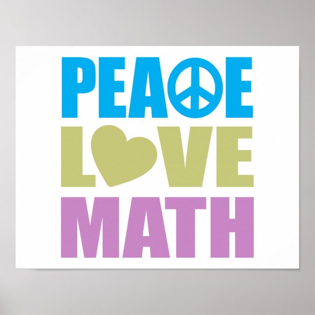 Peace Love Math Poster (Front)