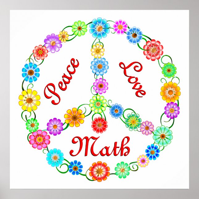 Peace Love Math Poster (Front)