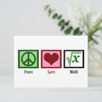 Peace Love Math Teacher Cute Algebra