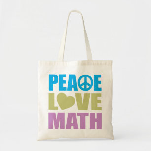 Peace Love Math Tote Bag