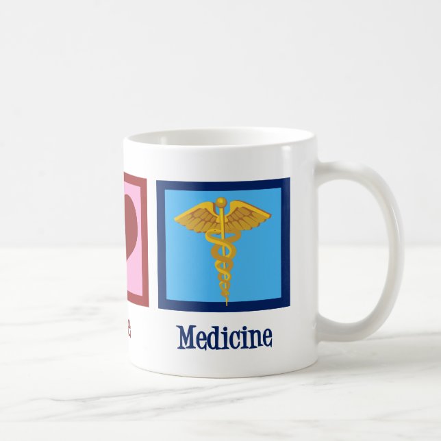 Peace Love Medicine Coffee Mug (Right)