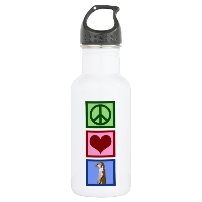 Peace Love Meerkats 532 Ml Water Bottle (Front)