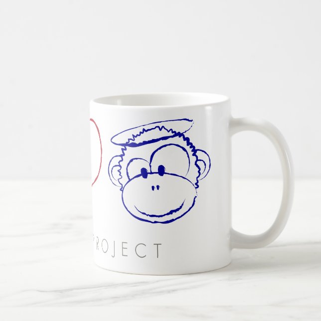 Peace, Love, Monkeys Mugs (Right)