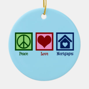 Peace Love Mortgages Ceramic Tree Decoration