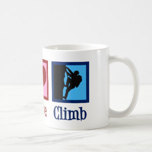 Peace Love Mountain Climbing Coffee Mug