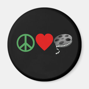 Peace Love Movies Magnet