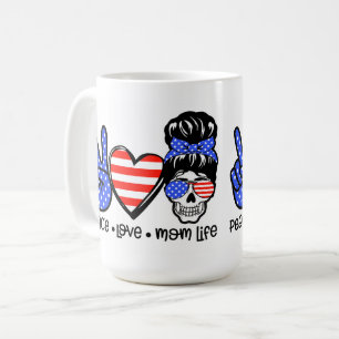 Peace Love Mum Life Coffee Mug
