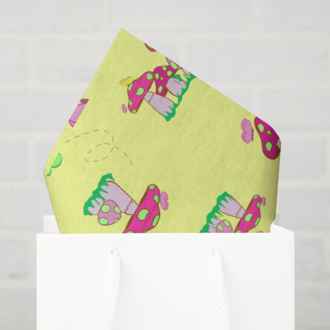 Peace Love Mushrooms Gift Bag Tissue Paper (Gift Bag)