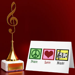Peace Love Music Card
