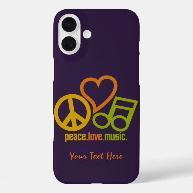 Peace Love Music custom cases (Back)