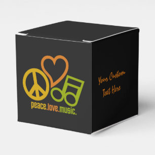 Peace Love Music custom favour box