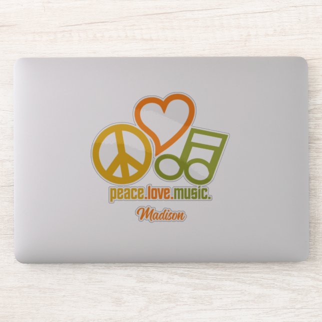 Peace Love Music custom name (Computer)