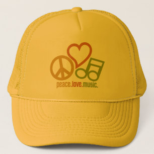Peace Love Music hats - choose colour