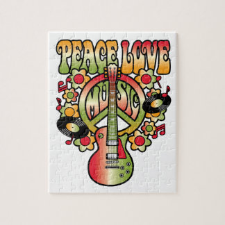 Peace-Love-Music Jigsaw Puzzle