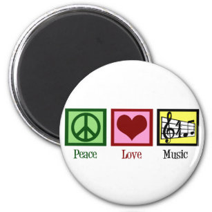 Peace Love Music Magnet