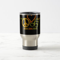 Peace Love Music mug - choose style & colour