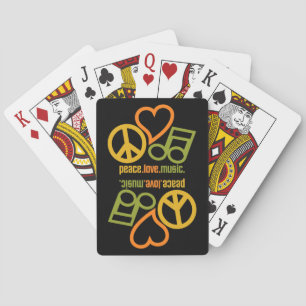 Peace-Love-Music playing cards