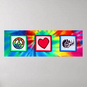 Peace, Love, Music Poster