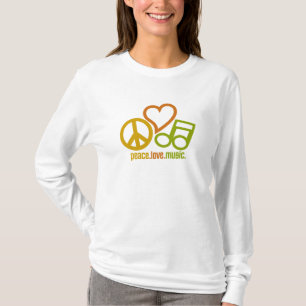 Peace Love Music shirt - choose style & colour