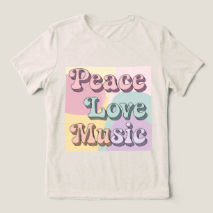 Peace Love Music Women's Tri-Blend Shirt