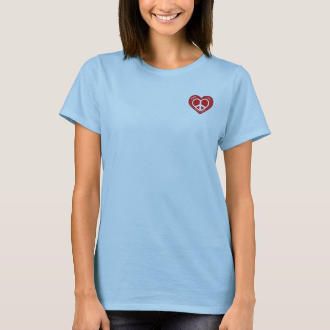 Peace Love N Happines 2-Ladies Sketti Top (Fitted) (Front)