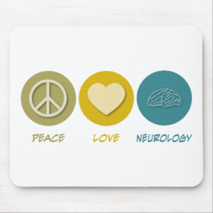 Peace Love Neurology Mouse Pad