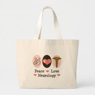 Peace Love Neurology Neurologist Tote Bag
