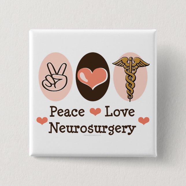 Peace Love Neurosurgery Pin (Front)