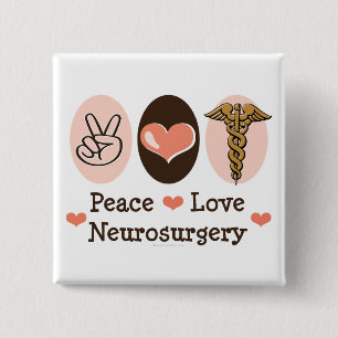 Peace Love Neurosurgery Pin