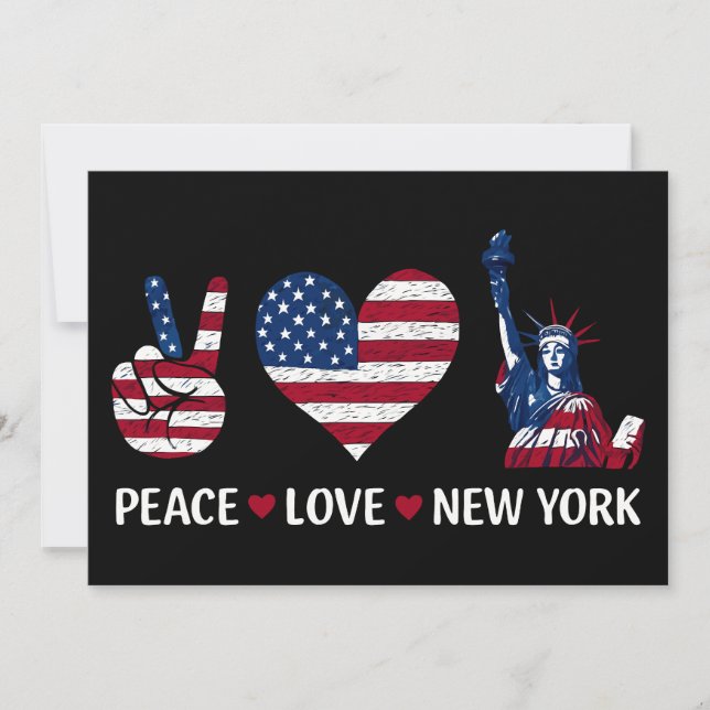 Peace Love New York Invitation (Front)