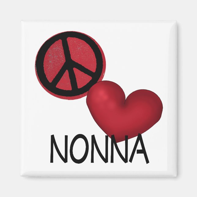 Peace Love Nonna Magnet (Front)