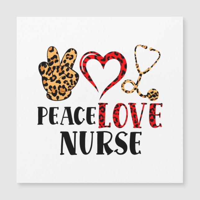 Peace Love Nurse – Cute Nurse Design (2) (Front)
