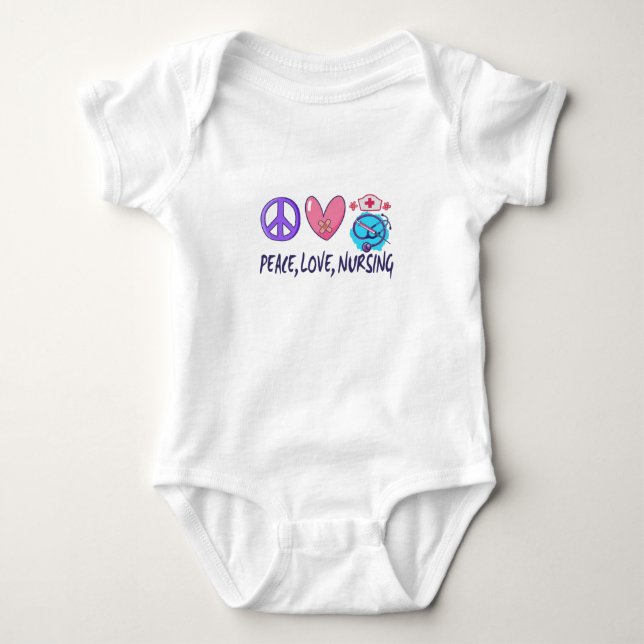 Peace Love Nursing Baby Bodysuit (Front)