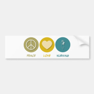 Peace Love Nursing Bumper Sticker