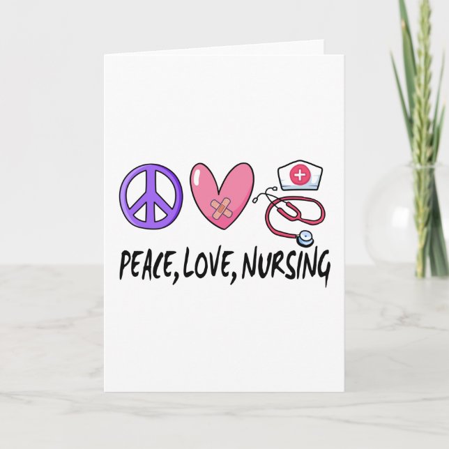 Peace Love Nursing Card (Front)