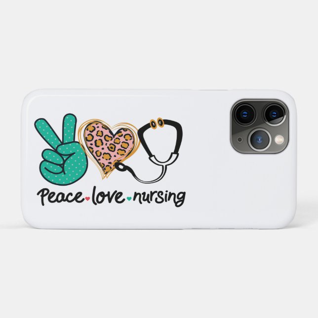 Peace Love Nursing Case-Mate iPhone Case (Back (Horizontal))