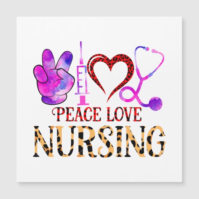 Peace Love Nursing – Cute Nurse Design (Front)