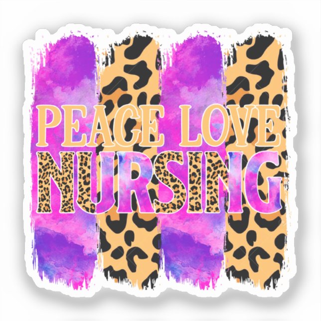 Peace Love Nursing – Cute Nurse Design (2) (Front)