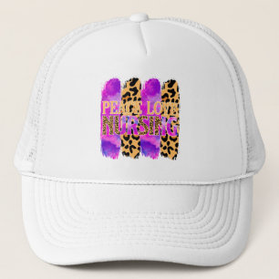 Peace Love Nursing – Cute Nurse Design (2) Trucker Hat