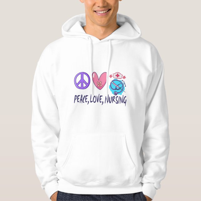 Peace Love Nursing Hoodie (Front)