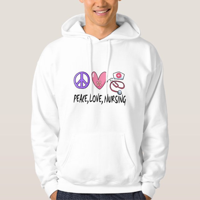 Peace Love Nursing Hoodie (Front)