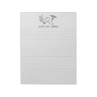 Peace Love Nursing Lined Notepad