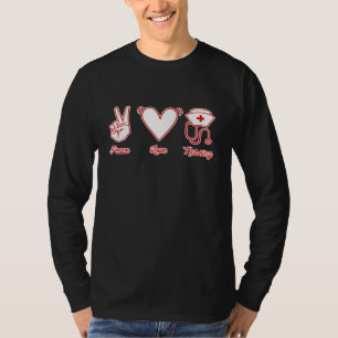 Peace Love Nursing Nurse Love Nursing Student RN L T-Shirt