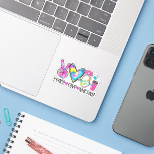 Peace Love Nursing Sticker for Water Bottle