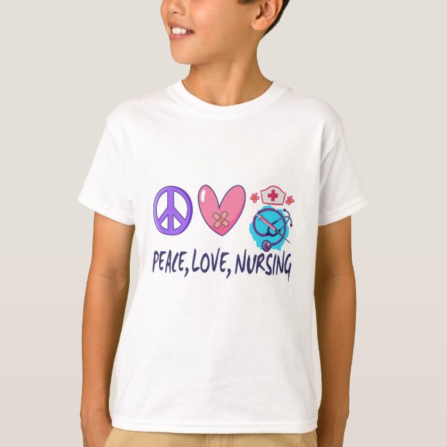 Peace Love Nursing T-Shirt (Front)
