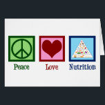 Peace Love Nutrition Card<br><div class="desc">Peace Love Nutrition. A cute nutritionist card for a dietician or dietitian who works with health and diets using the food pyramid.</div>