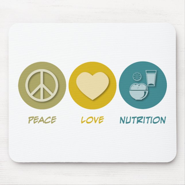 Peace Love Nutrition Mouse Pad (Front)
